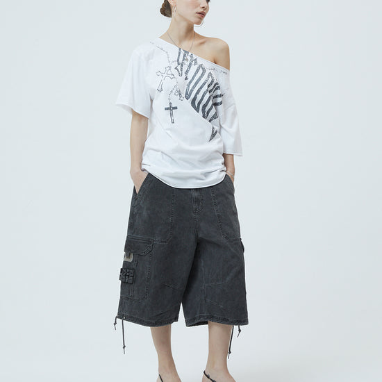 Mahagrid Bermuda Utility Cargo Shorts