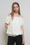 General Idea WOMAN Cap Sleeve Shirring T-Shirt