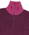 Mahagrid CUTTING CONTRAST HALF ZIP-UP KNIT