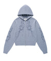 Cavish Women's Butterfly Knit Zip Up Hoodie