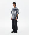 Mahagrid Ombre Check Half Shirt