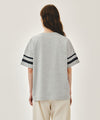 Marithé François Girbaud AEROCOOL FOOTBALL OVERSIZED TEE heather gray