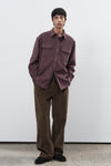 General Idea MAN Single Pleat Corduroy Pants [BROWN]