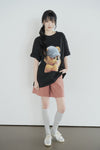 ADLV AC Bear Baby Face Cap Boy Short Sleeve T-Shirt