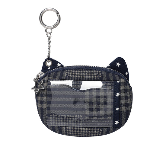 Cavish Cat Check Pouch Keyring [Navy]