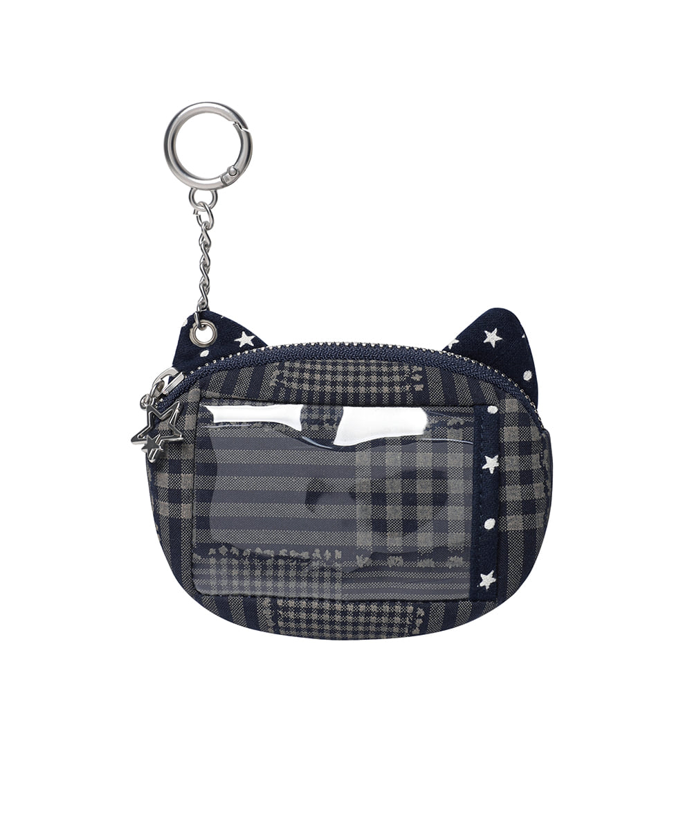 Cavish Cat Check Pouch Keyring [Navy]