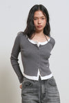 General Idea WOMAN Strap Layered Cardigan