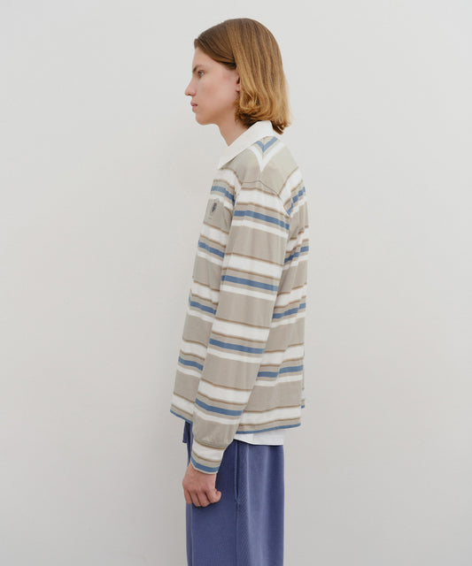 Marithé François Girbaud STRIPE COLLAR LONG SLEEVE