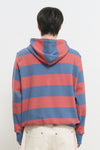 General Idea UNISEX Open Button Stripe Hoodie