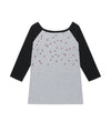 Cavish U Neck Star Raglan Long Sleeve Tee