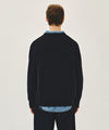 Marithé François Girbaud V-NECK KNIT PULLOVER navy
