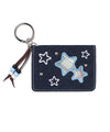 Cavish CAVISH X LELBO BROWN CHECK APPLIQUE DENIM WALLET