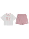MLB Varsity Girl's Striped T-shirt Set