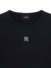 MLB Women's Basic Slim Ribbed Crop Long Sleeve T-Shirts