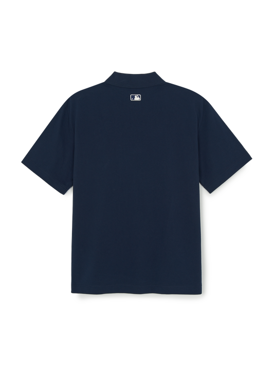 MLB Varsity Small Cursive Over Fit Polo T-Shirts
