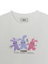 MLB Women's Small Bunny Graphic Slim Semi Crop T-shirts