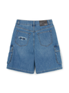 MLB Women's Varsity Vintage Slub Cargo 9in Denim Shorts