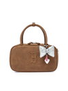 MLB Ribbon Fabric Heart Charm Keyring