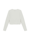 MLB Women's Basic Slim Ribbed Crop Long Sleeve T-Shirts