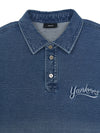 MLB Basic Small Logo Stretched Denim Polo Shirt