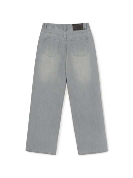 MLB Women's Basic Small Logo Summer Tencel Wide Denim Pants