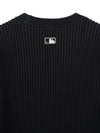 MLB Women's Basic Street Ribbed Short Sleeve Knit Pullover