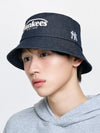 MLB Vintage Denim Curve Logo Bucket Hat