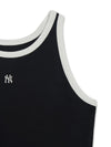MLB Women's Basic Ringer Ribbed Sleeveless Ops