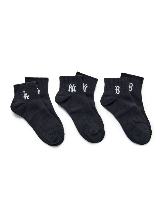 MLB Small Logo Low Socks 3Pairs Set