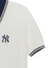 MLB Women's Varsity Color Block Polo Short Sleeve Knit Pullover