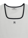 MLB Women's Basic Square Neck Slim Fit T-shirt