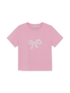 MLB Women's Bow Tie Graphic Slim Semi Crop T-Shirts
