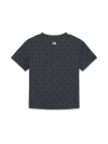 MLB Women's Dots Pattern Lettering Slim Semi Crop T-shirts
