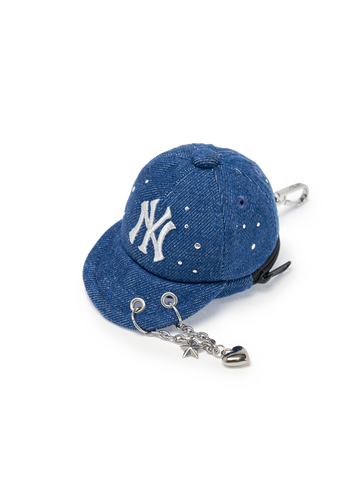 MLB Basic Denim Point Ballcap Pouch Keyring