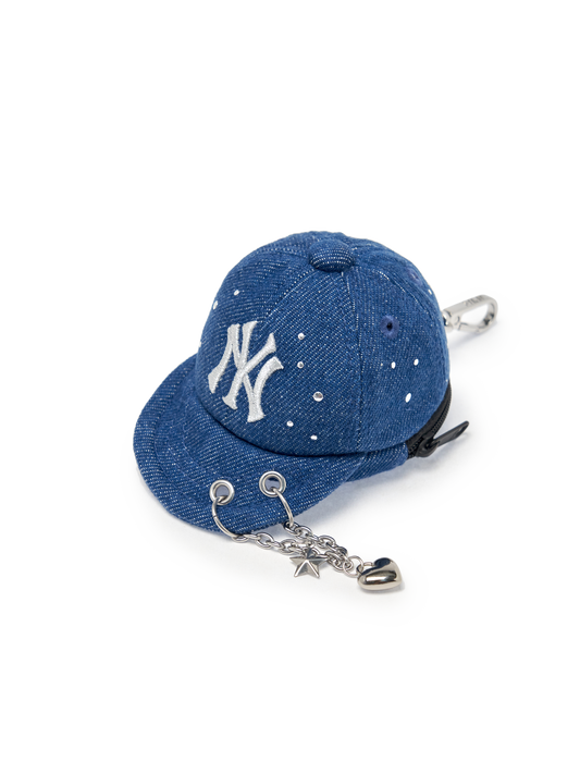 MLB Basic Denim Point Ballcap Pouch Keyring