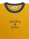 MLB Women's Sportive Cursive Ringer Crop T-shirts