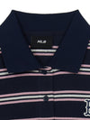 MLB Women's Varsity Stripe Crop Polo T-shirt