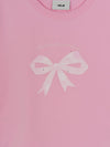 MLB Women's Bow Tie Graphic Slim Semi Crop T-Shirts