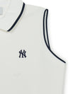 MLB Women's Varsity Slim Fit Collar Sleeveless Ops
