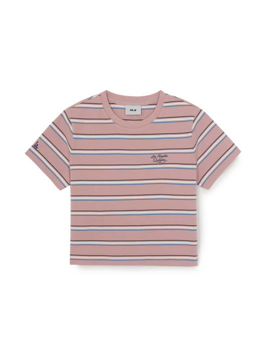 MLB Women's Sportive Stripe Crop T-Shirts