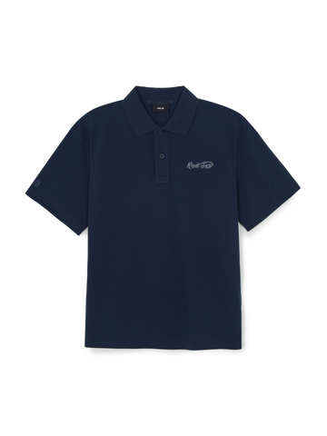 MLB Varsity Small Cursive Over Fit Polo T-Shirts