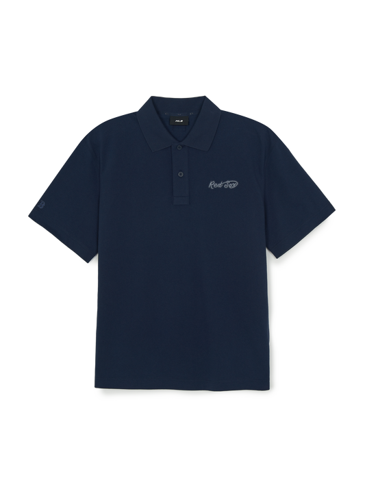 MLB Varsity Small Cursive Over Fit Polo T-Shirts