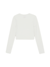 MLB Women's Basic Slim Ribbed Crop Long Sleeve T-Shirts
