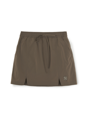 MLB Women's Gorpcore Glossy Shirring Mini Skirt