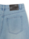 MLB Women's Basic Small Logo Summer Tencel 9in Denim Shorts