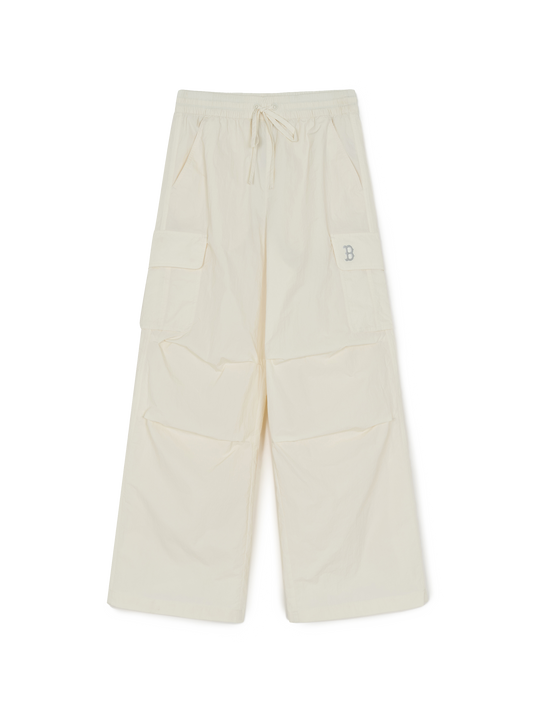 MLB Women's GORPCORE Glossy High Waist Cargo Wide Flare Pants
