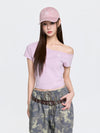 MLB Women's Basic Off Shoulder T-Shirts
