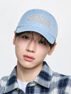 MLB Vintage Denim Curve Logo Unstructured Ballcap