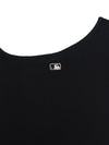 MLB Women's Basic Off Shoulder Shirring Ribbed Dress