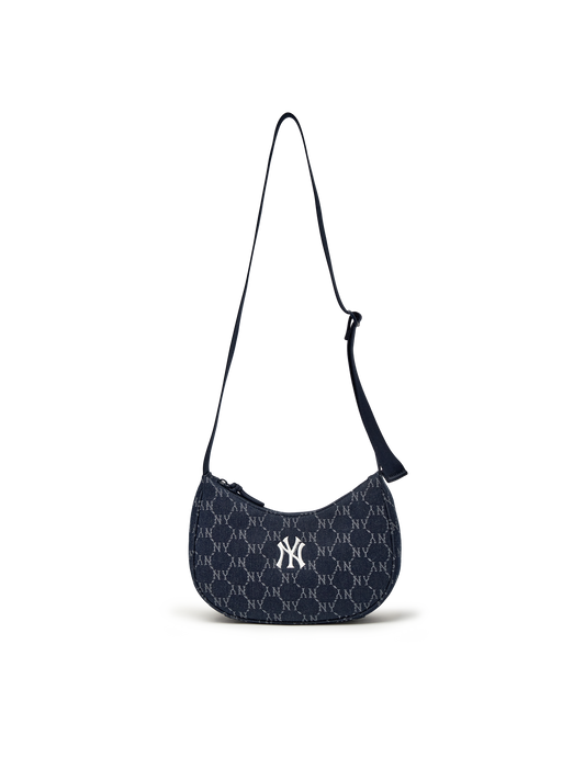 MLB Dia Monogram Denim Jqd Hobo Bag